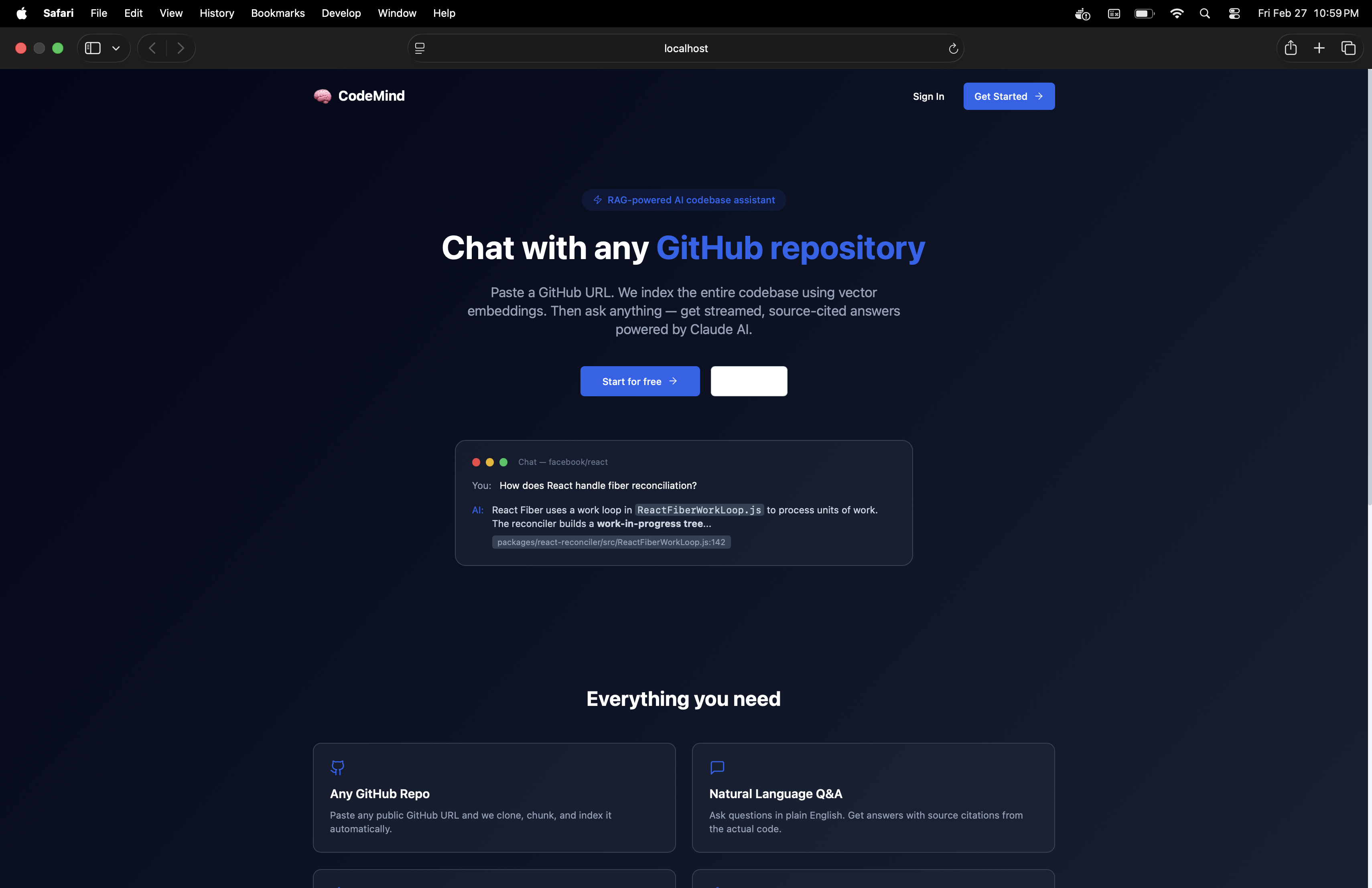 CodeMind — Chat with Any GitHub Repository